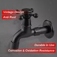 Antique Cold Water Faucet Washing Machine Tap Wall Mounted Black