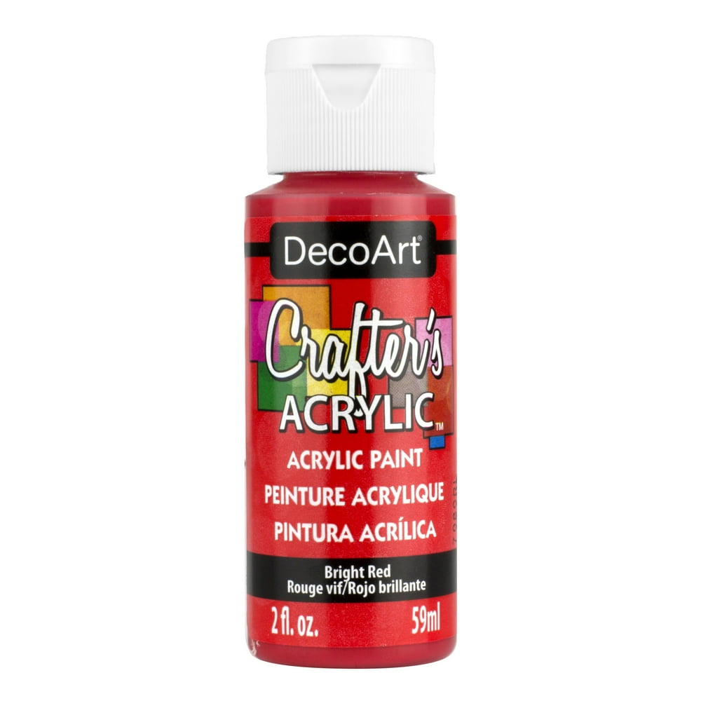 DecoArt Crafter's Acrylic Paint, 2 oz., Bright Red
