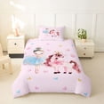 thumbnail image 2 of Erosebridal Pink Unicorn Animal Twin Bedding,Kawaii Ballet Girls Colorful Cute Loves Duvet Cover Set For Kids,Reversible Pink 2pcs,No Comforter, 2 of 6