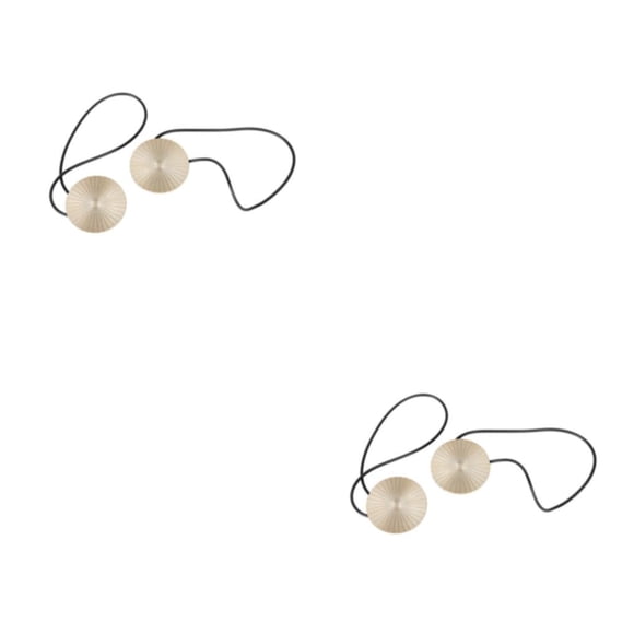 Wosthever 2 piezas de cortina de metal Tieback Reemplazo Estilo simple Color sólido Dormitorio Sombrilla Sujetador de cortina Beige Beige 2Conjunto