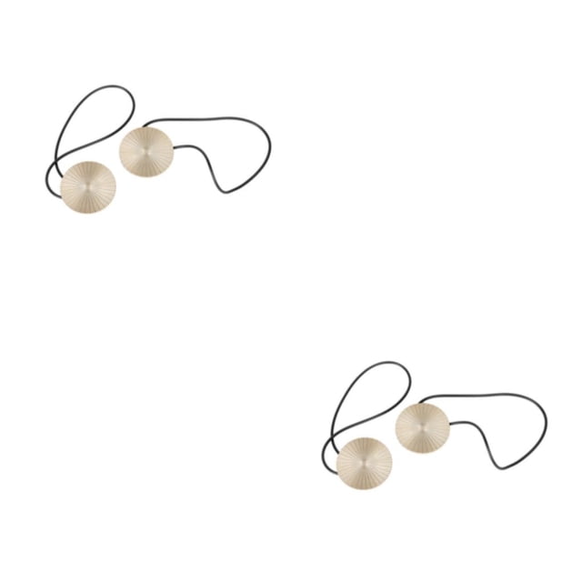 Advancent 2 piezas de abrazadera de cortina de Metal, estilo Simple , Color sólido, sujetador de fijación para cortinas para el hogar, Beige 2Conjunto