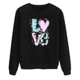 thumbnail image 1 of EHQJNJ Chandails en Molleton à Col Rond pour Femmes Graphique Western Imprimé de la Saint-Valentin Manches Longues Blouse Pull Décontracté (Style 03) Chandails en Molleton Mignons pour Femmes, 1 of 4