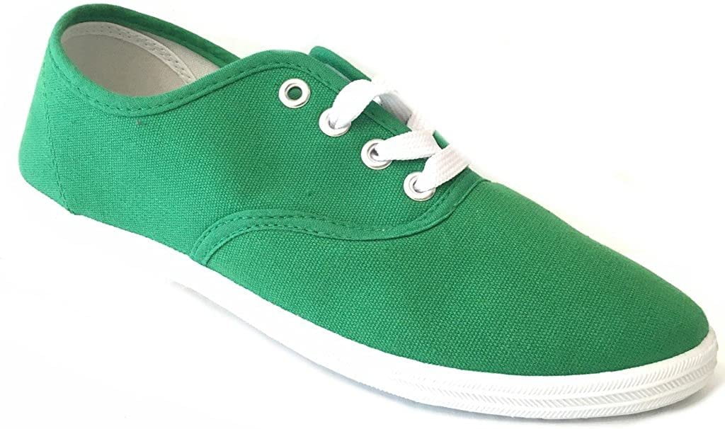 Shoes8teen Shoes 18 Womens Canvas Shoes Lace up Sneakers 324 Emerald Green 7