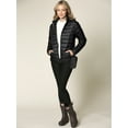 thumbnail image 5 of Made by Johnny Women's Ultra Light Weight Packable Down Jacket with Removable Hoodie S BLACK, 5 of 6