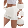 thumbnail image 3 of DARING DIVA Women's Seamless Tummy Control Half Slip Shorts XXL White, 3 of 6