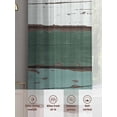 thumbnail image 6 of Sheer Curtains 84 Inches Long 2 Panels, Vintage Wood Plank Watercolor Rod Pocket Curtain Voile Draperies, Farm Barn Green White Light Filtering Window Treatment for Living Room Kitchen Bedroom, 6 of 8
