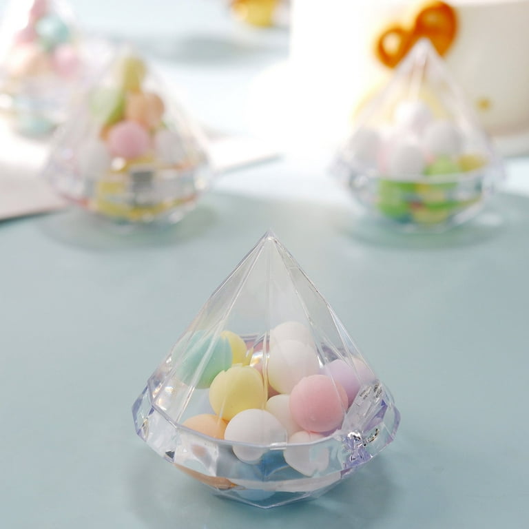 Efavormart 12 Pack  3.5 Plastic Candy Jars, Disposable Favor