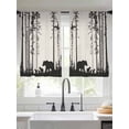 thumbnail image 4 of Sheer Curtain Panels Black Bears Trees Forest Rod Pocket Voile Window Curtains Silhouette Art Window Treatments Ligh Filtering Privacy Curtain Drapes for Bedroom Living Room 2 Panel Set 54 Inch, 4 of 9