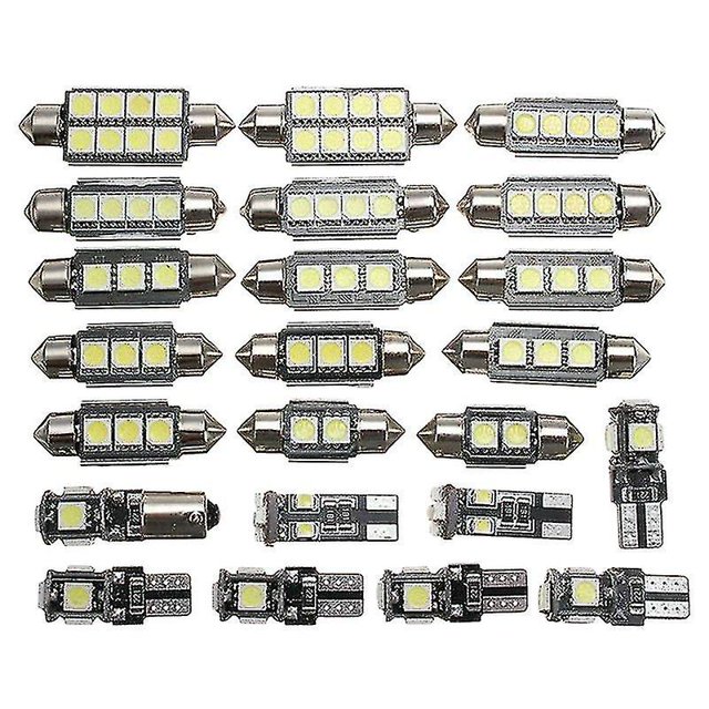 23 Uds. Bombilla Led para lámpara de placa de matrícula de mapa de maletero de cúpula de luz Interior de coche kaili Sencillez