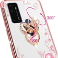 thumbnail image 3 of nancheng Phone Case for Cricket Dream 5G Cute Soft TPU Cover for Girls Women with Heart Kickstand Lanyard Shockproof Protective - Rose Butterfly, 3 of 8