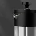 thumbnail image 3 of Kitchen Espresso- and Tea Maker with Triple Stainless Steel Plunger and Heat Glass-Black, 3 of 7