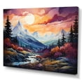 thumbnail image 2 of Designart "Mountains Majestic Peaks Painting II" Landscapes Canvas Print, 2 of 5