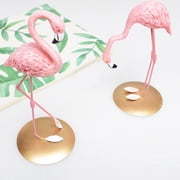 Travelwant Pink Flamingo Ornaments Resin Figurines, Flamingo Figurine, Bird Knick Knacks Living Room Clearance Decor,Tropical Party Decor,Pink Room Decor