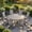 Gray Table-Gray Chairs, variant on Vicllax 5Piece Outdoor Patio Dining Set, 40 Inch Round Table with Umbrella Hole and All-Weather Patio Swivel Chairs set of 4, Sandshell Table and Sandshell Chairs