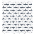 thumbnail image 3 of Ambesonne Shark Shower Curtain, Swimming Wild Fishes, 69"Wx70"L, Charcoal Grey White, 3 of 5