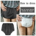 thumbnail image 6 of Set of 2 Adult Diaper Covers,QZS Black Waterproof Pull-On Unisex Incontinence Cover,Plastic Leak-Protection Underwear for Indoor(S), 6 of 6