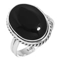 thumbnail image 1 of 925 Sterling Silver Ring For Women - Teens Genuine Black Onyx Gemstone Silver Ring Size 11 July Birthstone Costume Silver Ring Size 11 Anniversary - Gift For Ladies 925 Silver Gemstone Jewelry, 1 of 5