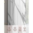 thumbnail image 6 of Modern Marble Texture Art Chiffon Sheer Curtains 54 Inches Long, Nature Stone Artwork Grey 2 Rod Pocket Window Treatment Voile Drapes Curtains for Living Room Bedroom,2 Panels, 52x54In, 6 of 9