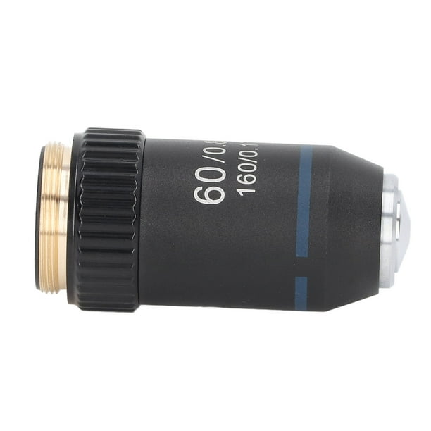 Microscopio acromático, objetivo acromático Latón 60X Lente de