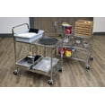 thumbnail image 3 of Luxor 2-Shelves Steel Collapsible Metal Utility Cart - Black, 3 of 4