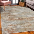 thumbnail image 3 of Modern Decorative Rug, Contemporary Themed Design Grunge Tones of Abstract Weathered Shapes, Quality Carpet for Bedroom Dorm and Living Room, 6 Sizes, Pale Khaki Rust Eggshell, by Ambesonne, 3 of 4