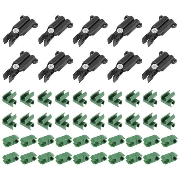 50Pcs Adjustable Plant Trellis Connector Stakes Clip for Gardening Stakes Metal Steel Plant Support