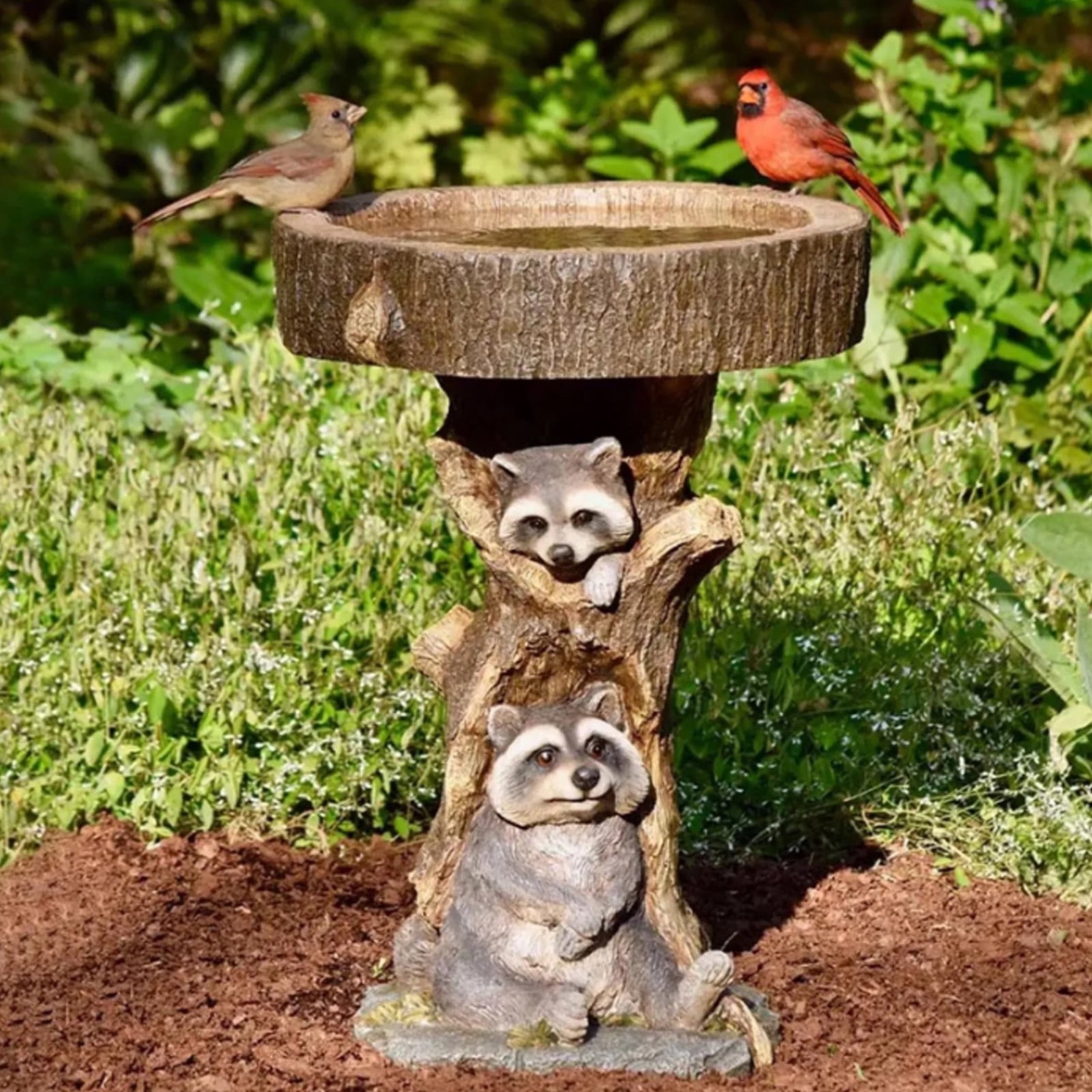ICERUN Bird Bath,Weather Resistant Material Bird Bath for Outside,Maintain Beauty for A Long Time Bird Baths for Outdoors
