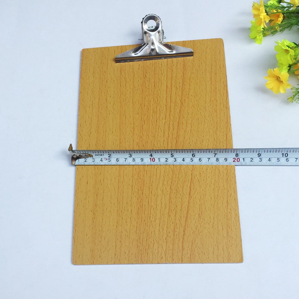 ORDDIART 6Pcs Rectangular Bamboo Clip Board for Modern Office Settings