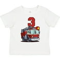 thumbnail image 3 of Inktastic 3rd Birthday Fire Truck Boys or Girls Toddler T-Shirt, 3 of 5