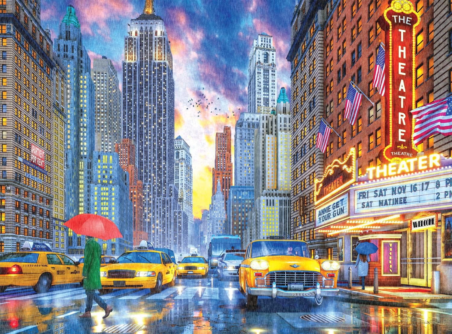 Buffalo Games - Le puzzle Signature Collection - Rainy Manhattan - en 1000 pièces