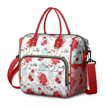 Pioneer Flower Floral Print Pattern Womens Lunch Box for Work,Insulated Large Lunch Bag for Tween and Teen,Loncheras Para Mujer,Leakproof Adult Lunch Bag for Work,Beach,Travel,Picnic,Camping