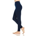 thumbnail image 3 of Merino Wool Women's Midweight Base Layer Bottoms - Thermal Underwear - No Itch Renewable Fabric - Navy Blue - 2X-Large, 3 of 5