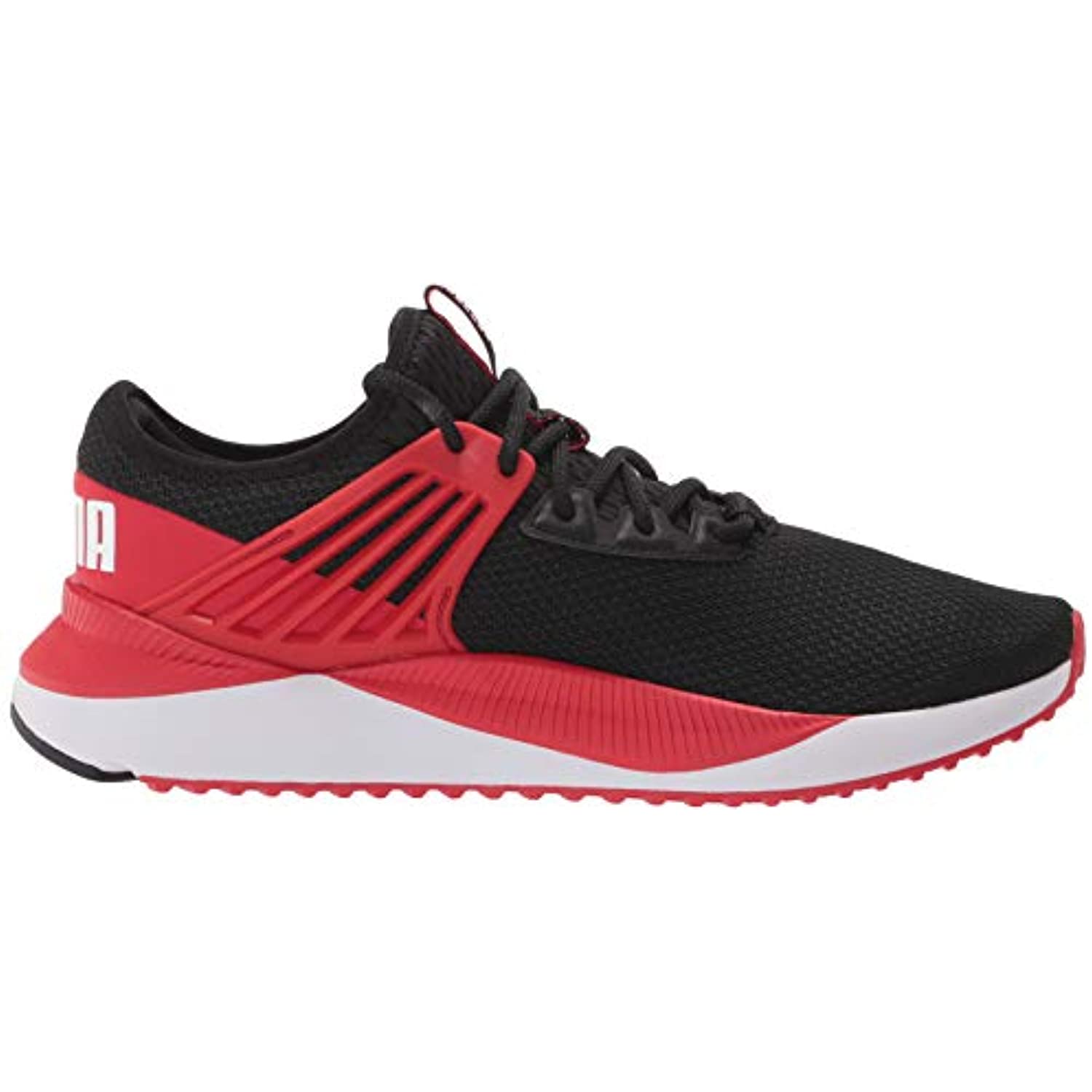 PUMA Men's Pacer Future Sneaker, Black-High Risk Red White, 12 - image 5 of 8