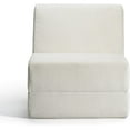 thumbnail image 3 of Vorthio Folding Sofa Bed, 3 in 1 Convertible Sleeper Chair, Floor Couch with Back Support, Single Chair Bed for Living Room,White, 3 of 8