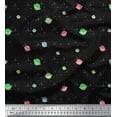 thumbnail image 1 of Soimoi Georgette Viscose Fabric Star & Planet Galaxy Print Fabric by The Yard 42 Inch Wide, 1 of 3
