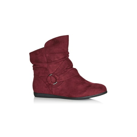 

Cloudwalkers Women s Plus Size Serena Ankle Boot Round Toe Slip On Bootie