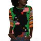 thumbnail image 2 of Otoño 3/4 Manga Tops para las Mujeres 2025 Floral Impreso V Cuello Botón Abajo Camisas Casuales Blusas Trajes de Negocios, 2 of 9