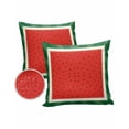 thumbnail image 6 of Outdoor Pillow Covers Throws Summer Fruit Watermelon Seeds on Red,Waterproof Pillow Cases Pack of 2 Green Stripe Border,Durable Cushion Cover Pillowcase for Patio Balcony Couch Garden, 6 of 7