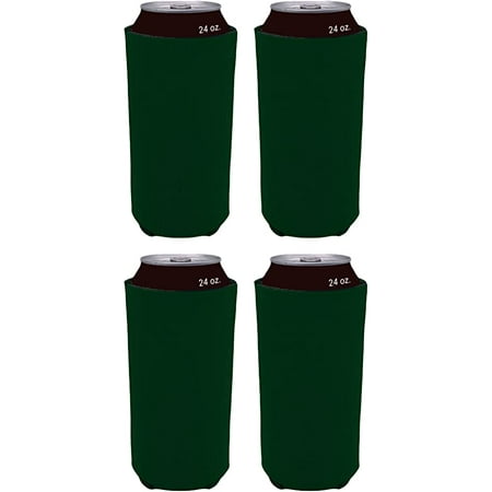 

Blank Foam Collapsible 24 oz. Can Coolie (Forest Green 4 Pack)