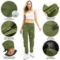 thumbnail image 5 of POENTAB Cargo Pants for Women Cotton Work Pant Hiking Trousers with 8 Pockets(No Belt), 5 of 8