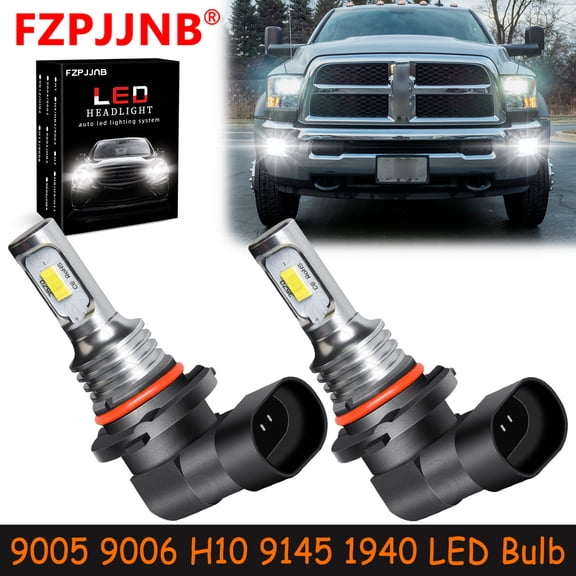 FZPJJNB for Dodge Ram 1500 2500 3500 2009-2018 White LED Fog Light Bulb,9005 HB3 9006 HB4 9145 9140,YHB,C11