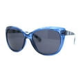 thumbnail image 2 of Womens Classic Oversized Cat Eye Fashion Plastic Sunglasses Blue Black, 2 of 4