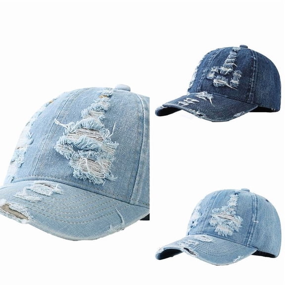 Unisex Denim Baseball Cap Cowboy Hat Outdoor Casual Adjustable Hats for Women Men Hats for Women Men Washed Baseball Hat Adjustable Cotton Sports Caps for Adults Outdoor Activities