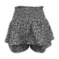 thumbnail image 6 of Wxolcjlv Womens Ditsy Floral Skort Smocked Waist Double Layer Skirts, 6 of 7