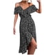 thumbnail image 1 of Vestido largo largo con estampado bohemio con cuello en V y manga corta suelta para mujer Fridja  qw4944, 1 of 5