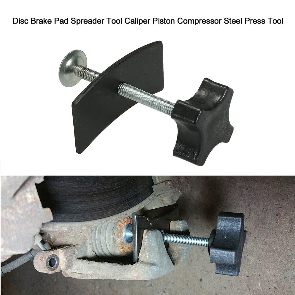 Qiilu Disc Brake Pad Installation Caliper Piston Compressor Press Steel Spreader Tool 