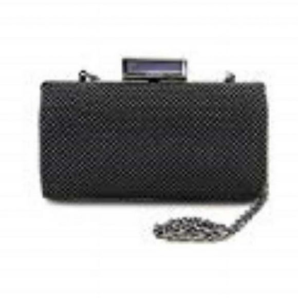 Jessica McClintock Womens Christiana Ball Mesh Minaudiere Handbag (Black , One Size)