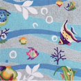 thumbnail image 1 of HomeRoots 353391 Tapis Bleu en Polyester 27 x 45 Po, 1 of 1