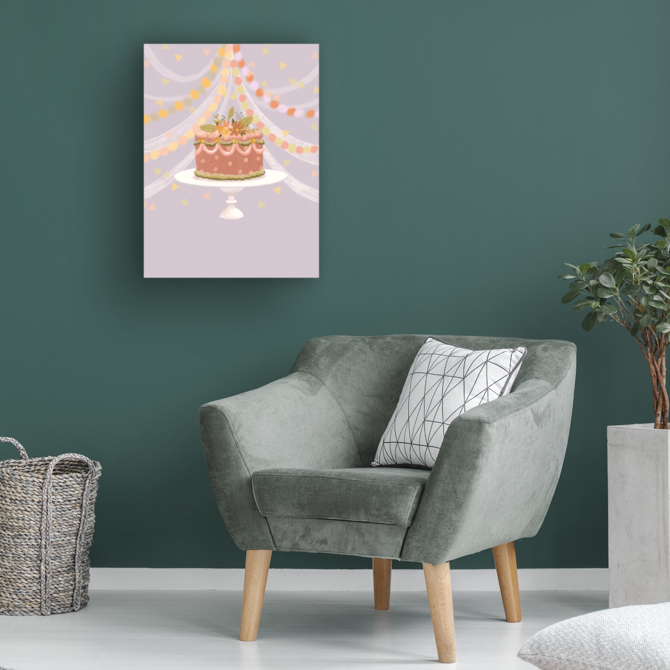 Canvas Wall Art - Christine Rotolo 'Party Time Desserts 3' Wall Art for Living Room, Bedroom, or Office Décor by Trademark Fine Art - 35 x 47 Inches