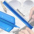 thumbnail image 7 of RUseeN 12” Architectural Scale, Aluminum Architectural Scale Triangular Drafting Ruler for Architects, Draftsmen, Students and Engineers, Blue, 7 of 7
